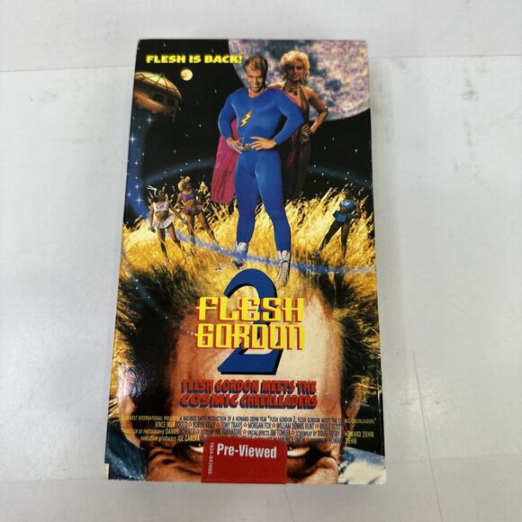 Flesh Gordon 2 Meets the Cosmic Cheerleaders (VHS, 1993) Blockbuster - Picture 1 of 4